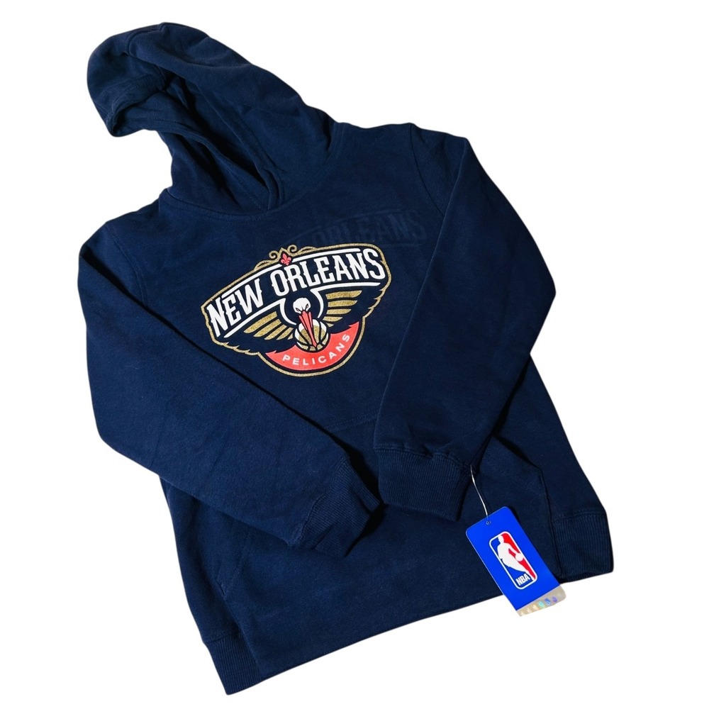 NEW New Orleans Pelicans Hoodie Kids Youth S 8 Blue‎ NBA Pullover Sweatshirt